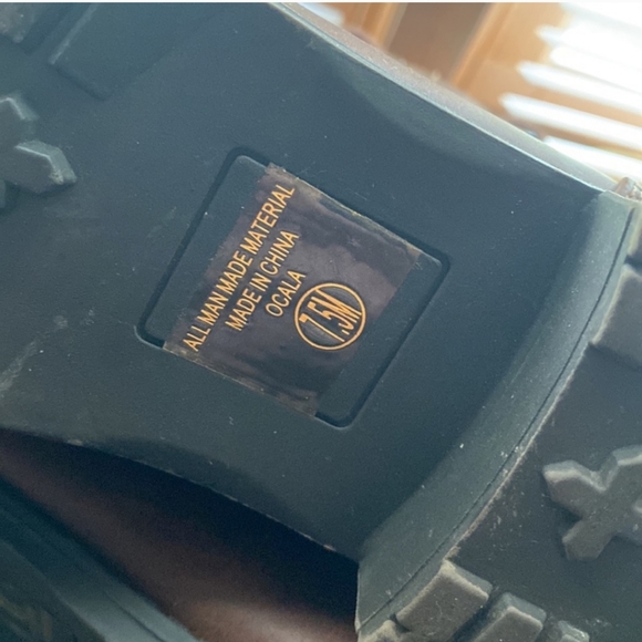 Women’s UNR8ED brown side zip up short boots size 7.5 buckle casual chunky - Picture 6 of 8